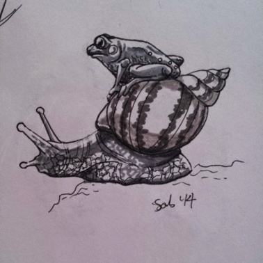 Inktober #1 : Hitching a Ride